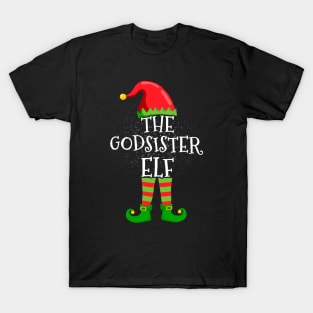 Godsister Elf Family Matching Christmas Group Funny Gift T-Shirt